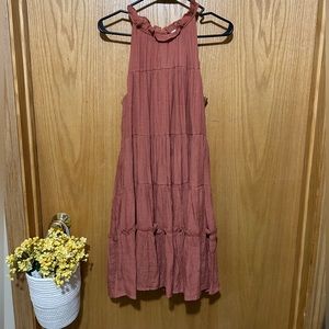 NWT Altar’d State Sleeveless Ruffle Dress - small